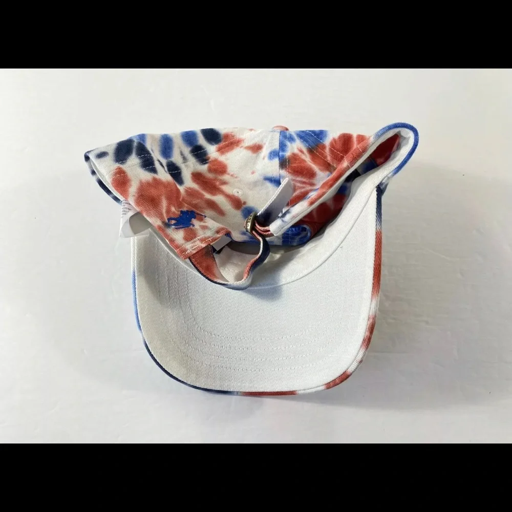 Polo Ralph Lauren Tie Dye Spell Out Script Strapback Dad Hat - Picture 3 of 7